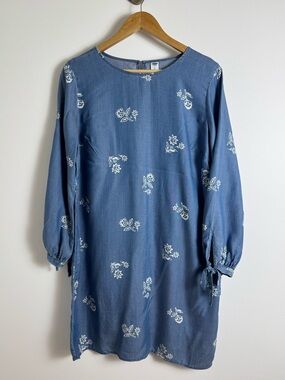 Chambray Floral Cottagecore Dress